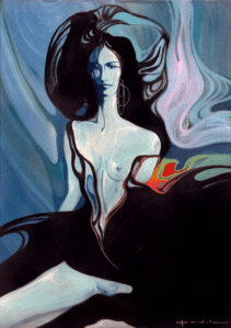 Giuseppe Pedota acrilico su carta anni Sessanta