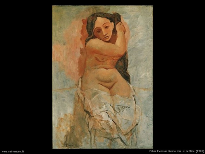 Donna che si pettina, 1906 (periodo rosa)